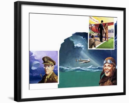 Amelia Earhart-Severino Baraldi-Framed Giclee Print