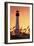 Amelia Island, Florida - Lighthouse and Seagrass-Lantern Press-Framed Art Print