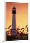 Amelia Island, Florida - Lighthouse and Seagrass-Lantern Press-Framed Art Print