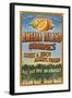 Amelia Island, Florida - Orange Grove - Vinatge Sign-Lantern Press-Framed Art Print