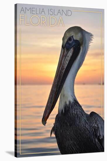 Amelia Island, Florida - Pelican-Lantern Press-Stretched Canvas