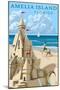 Amelia Island, Florida - Sandcastle-Lantern Press-Mounted Art Print