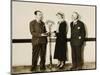 Amelia Mary Earhart Gets An Award-null-Mounted Art Print