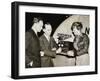 Amelia Mary Earhart With A Radio-null-Framed Art Print