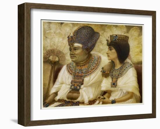 Amenhotep III and Tiy-Winifred Brunton-Framed Art Print