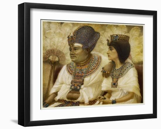 Amenhotep III and Tiy-Winifred Brunton-Framed Art Print