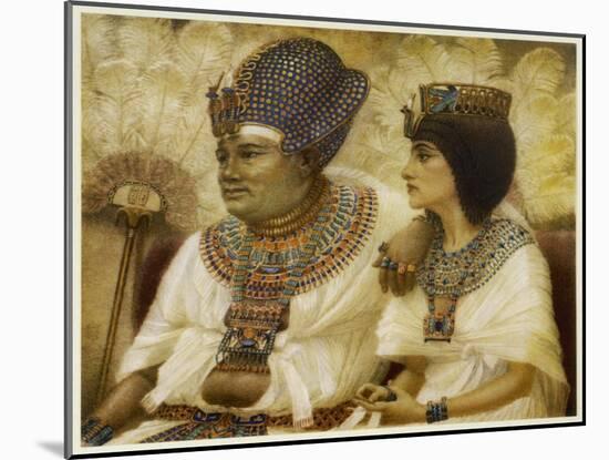 Amenhotep III and Tiy-Winifred Brunton-Mounted Art Print