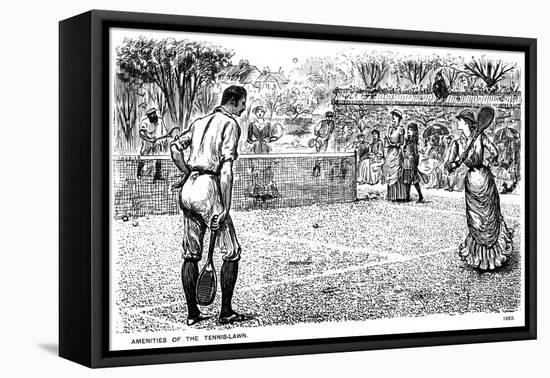 Amenities of the Tennis Lawn, 1883-George Du Maurier-Framed Stretched Canvas