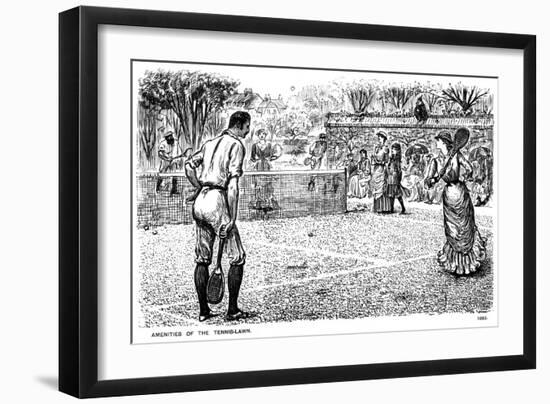Amenities of the Tennis Lawn, 1883-George Du Maurier-Framed Giclee Print