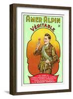 Amer Alpin Vertable Label-null-Framed Art Print