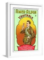 Amer Alpin Vertable Label-null-Framed Art Print