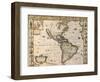 America, 1626-John Speed-Framed Giclee Print