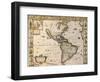 America, 1626-John Speed-Framed Giclee Print