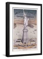 America and France', Music Score for Song About the Statue of Liberty by Harrison Millard (1830-95)-null-Framed Giclee Print