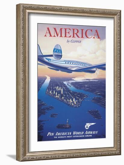 America by Clipper-Kerne Erickson-Framed Art Print