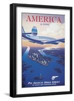 America by Clipper-Kerne Erickson-Framed Art Print