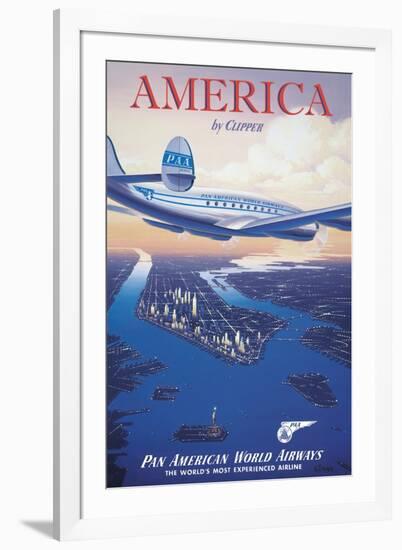 America by Clipper-Kerne Erickson-Framed Art Print