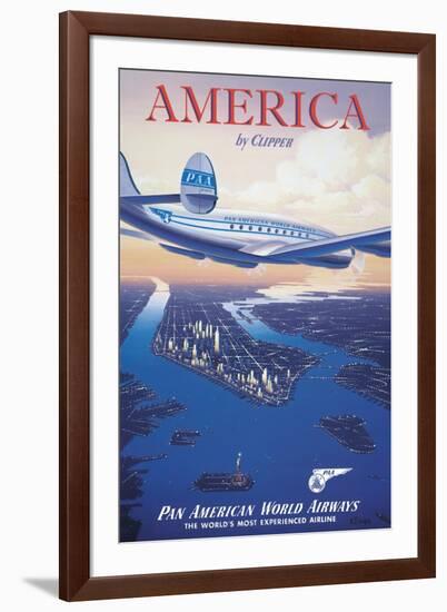 America by Clipper-Kerne Erickson-Framed Art Print