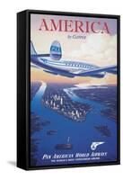 America by Clipper-Kerne Erickson-Framed Stretched Canvas