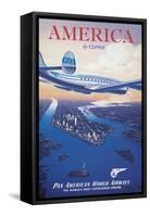 America by Clipper-Kerne Erickson-Framed Stretched Canvas