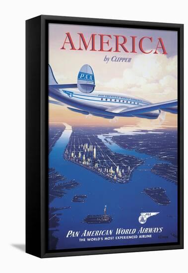 America by Clipper-Kerne Erickson-Framed Stretched Canvas