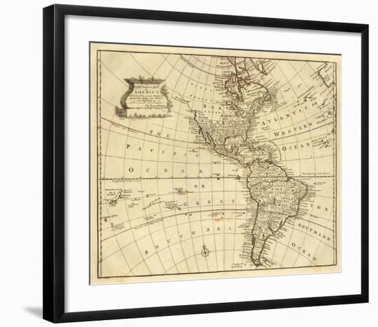 America, c.1747-Emanuel Bowen-Framed Art Print