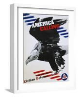 America Calling Poster-Herbert Matter-Framed Giclee Print