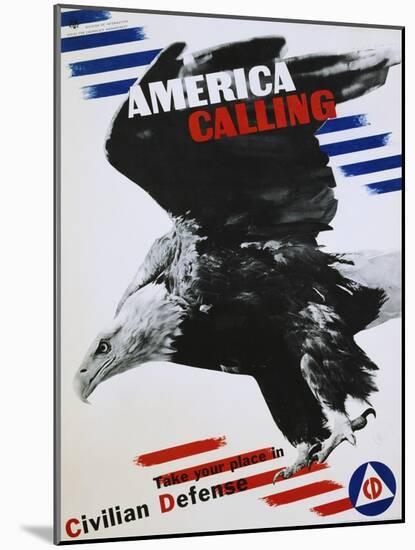 America Calling Poster-Herbert Matter-Mounted Giclee Print