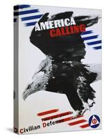 America Calling Poster-Herbert Matter-Stretched Canvas