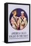 America Calls, Enlist in the Navy-null-Framed Stretched Canvas