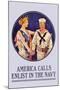 America Calls, Enlist in the Navy-null-Mounted Art Print