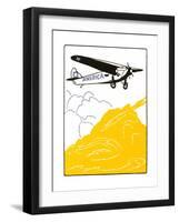 America High-Wing Airplane-Found Image Press-Framed Premium Giclee Print