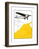 America High-Wing Airplane-Found Image Press-Framed Giclee Print