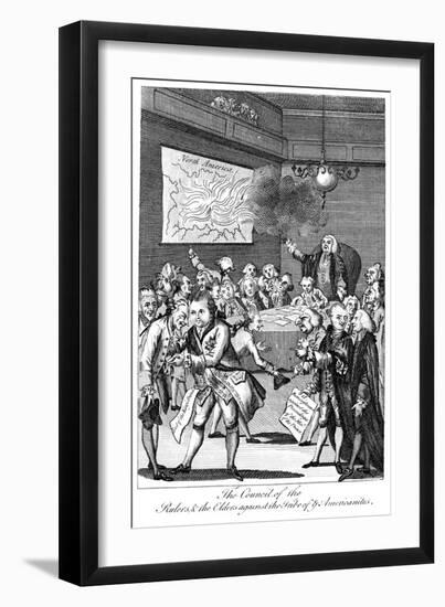 America in Flames, 1776-null-Framed Giclee Print