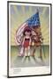 America Joins the War and Sympathises with Marianne-null-Mounted Art Print