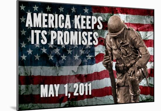 America Keeps Its Promises Military Poster-null-Mounted Poster