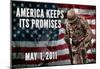 America Keeps Its Promises Military Poster-null-Mounted Poster
