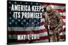 America Keeps Its Promises Military Poster-null-Stretched Canvas