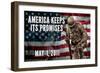 America Keeps Its Promises Military Poster-null-Framed Photo