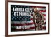 America Keeps Its Promises Military Poster-null-Framed Photo