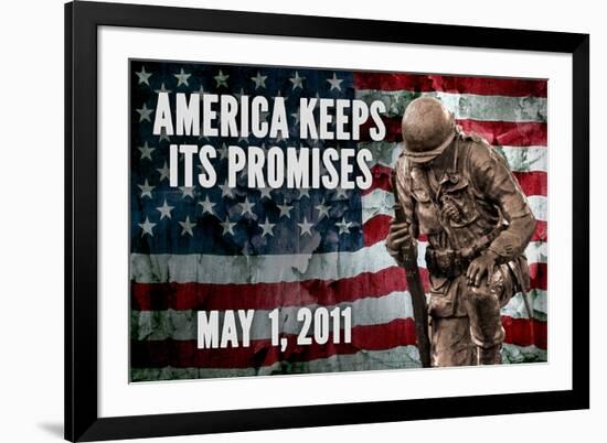 America Keeps Its Promises Military Poster-null-Framed Photo