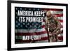 America Keeps Its Promises Military Poster-null-Framed Photo