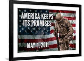 America Keeps Its Promises Military Poster-null-Framed Photo