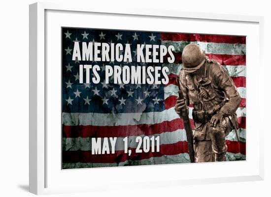 America Keeps Its Promises Military Poster-null-Framed Photo