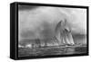 America Leaving Boston Harbor-null-Framed Stretched Canvas