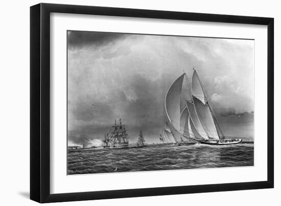 America Leaving Boston Harbor-null-Framed Giclee Print