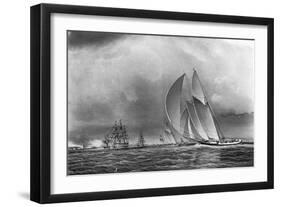 America Leaving Boston Harbor-null-Framed Giclee Print