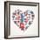 America Love - Heart-Marish-Framed Art Print