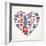 America Love - Heart-Marish-Framed Art Print