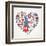 America Love - Heart-Marish-Framed Art Print